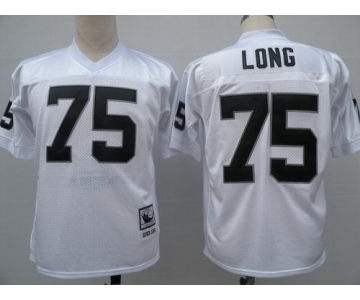 Oakland Raiders #75 Howie Long White Throwback Jersey