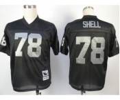 Oakland Raiders #78 Art Shell Black Throwback Jersey