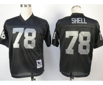 Oakland Raiders #78 Art Shell Black Throwback Jersey