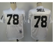 Oakland Raiders #78 Art Shell White Throwback Jersey