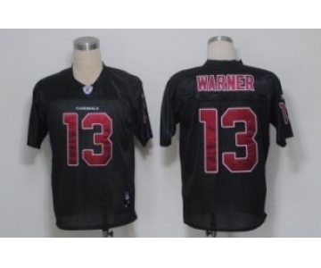 Reebok Arizona Cardinals #13 Kurt Warner Black Jersey