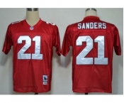 Atlanta Falcons #21 Deion Sanders Red Throwback Jersey