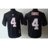 Atlanta Falcons #4 Brett Favre Black Throwback Jersey