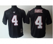 Atlanta Falcons #4 Brett Favre Black Throwback Jersey