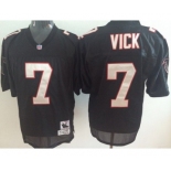 Atlanta Falcons #7 Michael Vick Black Throwback Jersey