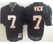 Atlanta Falcons #7 Michael Vick Black Throwback Jersey