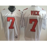 Atlanta Falcons #7 Michael Vick White Throwback Jersey