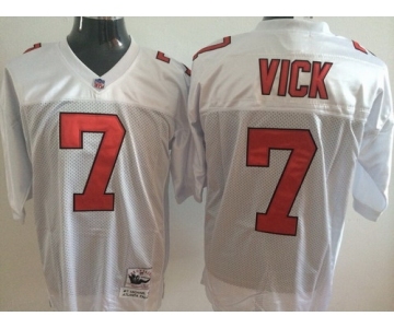 Atlanta Falcons #7 Michael Vick White Throwback Jersey