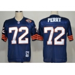 Chicago Bears #72 William Perry Blue Throwback With Bear Patch Jersey