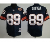 Chicago Bears #89 Mike Ditka Blue Throwback With Bear Patch Jersey