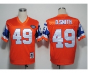 Denver Broncos #49 Dennis Smith Orange 75TH Throwback Jersey