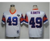 Denver Broncos #49 Dennis Smith White 75TH Throwback Jersey