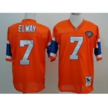 Denver Broncos #7 John Elway Orange Throwback 75TH Jersey