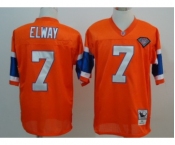 Denver Broncos #7 John Elway Orange Throwback 75TH Jersey