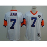 Denver Broncos #7 John Elway White 75TH Throwback Jersey