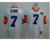 Denver Broncos #7 John Elway White 75TH Throwback Jersey