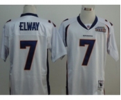 Denver Broncos #7 John Elway White Super Bowl Throwback Jersey