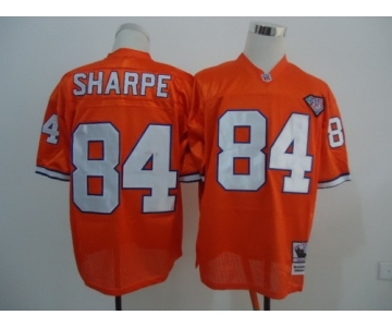 Denver Broncos #84 Shannon Sharpe Orange 75TH Throwback Jersey