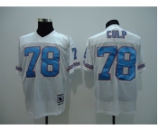 Houston Oilers #78 Cuyley Culp White Throwback Jersey