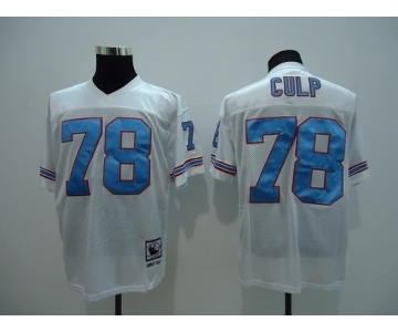 Houston Oilers #78 Cuyley Culp White Throwback Jersey