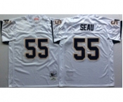 Chargers #55 Junior Seau White Throwback Jersey