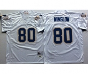 Chargers 80 Kellen Winslow White Throwback Jersey