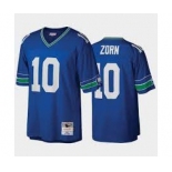 Men's Seattle Seahawks #10 JIM ZORN Blue Throwback Jersey