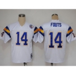 San Diego Chargers #14 Dan Fouts White Throwback Jersey