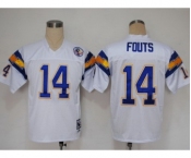 San Diego Chargers #14 Dan Fouts White Throwback Jersey