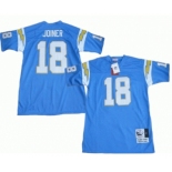 San Diego Chargers #18 Charlie Joiner Light Blue Throwback Jersey