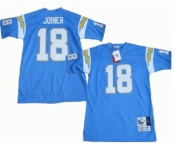 San Diego Chargers #18 Charlie Joiner Light Blue Throwback Jersey