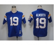 San Diego Chargers #19 Lance Alworth Navy Blue Throwback Jersey