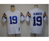 San Diego Chargers #19 Lance Alworth White Throwback Jersey