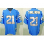 San Diego Chargers #21 LaDainian Tomlinson Light Blue Throwback Jersey