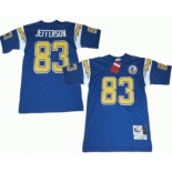 San Diego Chargers #83 John Jefferson Navy Blue Throwback Jersey