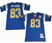 San Diego Chargers #83 John Jefferson Navy Blue Throwback Jersey