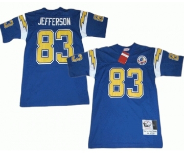 San Diego Chargers #83 John Jefferson Navy Blue Throwback Jersey