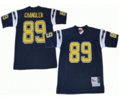 San Diego Chargers #89 Wes Chandler Dark Blue Throwback Jersey