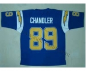 San Diego Chargers #89 Wes Chandler Navy Blue Throwback Jersey