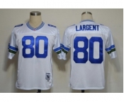 Seattle Seahawks #80 Steve Largent White Throwback Jersey