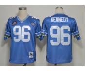 Seattle Seahawks #96 Cortez Kennedy Hall of Fame Blue Throwback Jersey