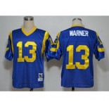 St. Louis Rams #13 Curt Warner Light Blue Throwback Jersey