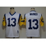 St. Louis Rams #13 Curt Warner White Throwback Jersey