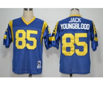 St. Louis Rams #85 Jack Youngblood Light Blue Throwback Jersey