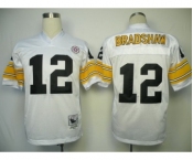 Pittsburgh Steelers #12 Terry Bradshaw White Throwback Jersey