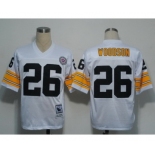 Pittsburgh Steelers #26 Rod Woodson White Throwback Jersey