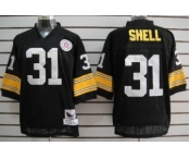 Pittsburgh Steelers #31 Donnie Shell Black Throwback Jersey