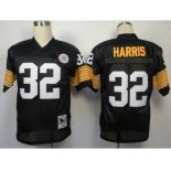 Pittsburgh Steelers #32 Franco Harris Black Throwback Jersey