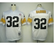 Pittsburgh Steelers #32 Franco Harris White Throwback Jersey