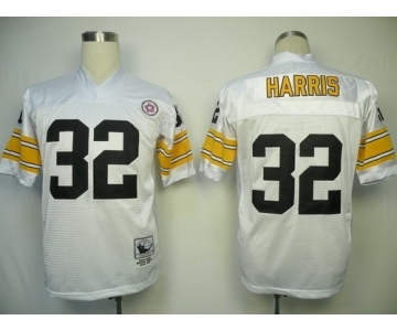 Pittsburgh Steelers #32 Franco Harris White Throwback Jersey